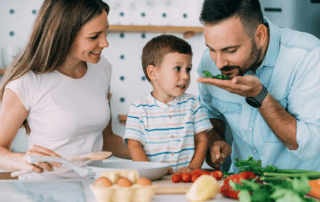 encouraging young children in the kitchen