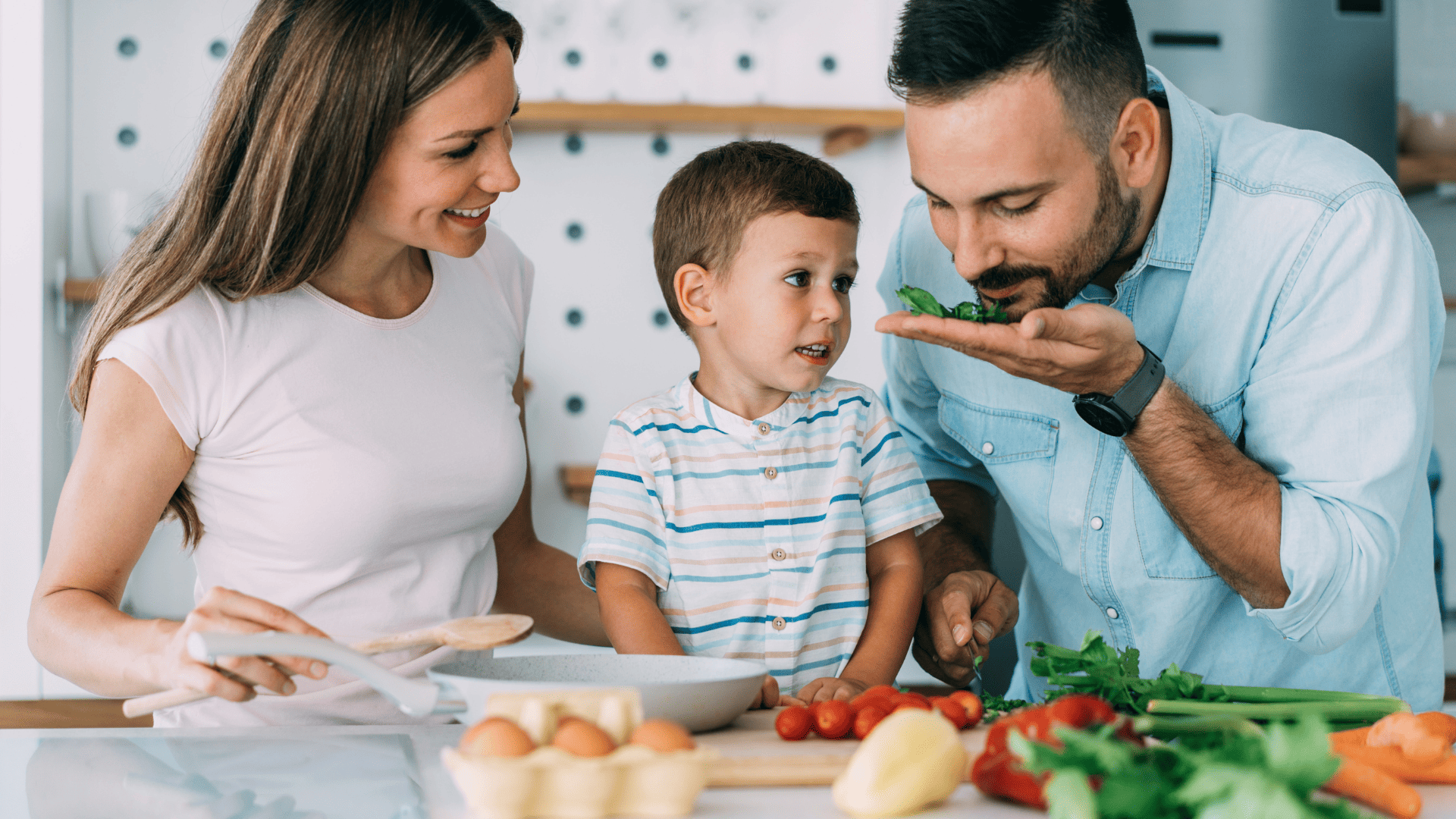 encouraging young children in the kitchen